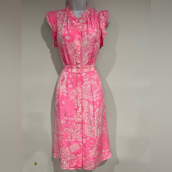 NWT Lilly Pulitzer Palm Beach Silk Midi Dress - Picture 11 of 16